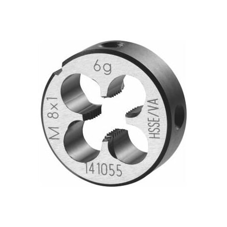 Garant M8X1 HSS-E Round Die, Closed/Pre-Slit Form 141055 8X1